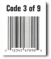 Code 3 of 9 barcode labels.