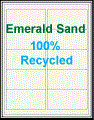 100% Recycled Emerald Sand Labels 