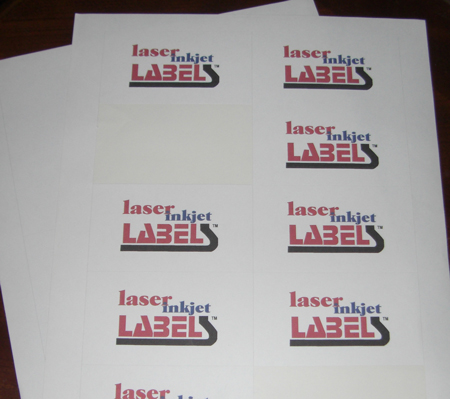 White labels with permanent adhesive