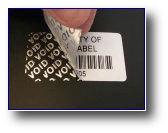 Use void adhesive labels to show if label has been removed.
