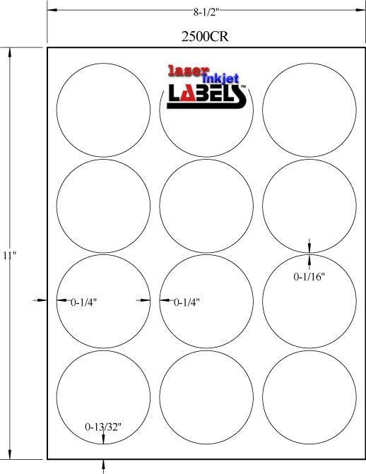 Printable Labels Template Free from laserinkjetlabels.com