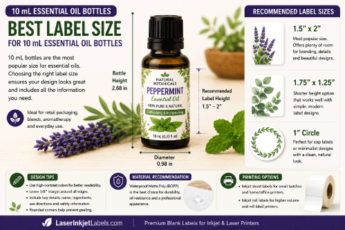 10 mL essential oil bottle label size
