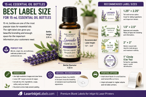 15 mL essential oil bottle label size