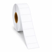 2.25 x 1.25 blank inkjet roll labels with 2.25 inches across the roll and 1.25 inches into the roll