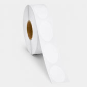 2 x 3 oval blank inkjet roll labels with 2 inches across the roll and 3 inches into the roll