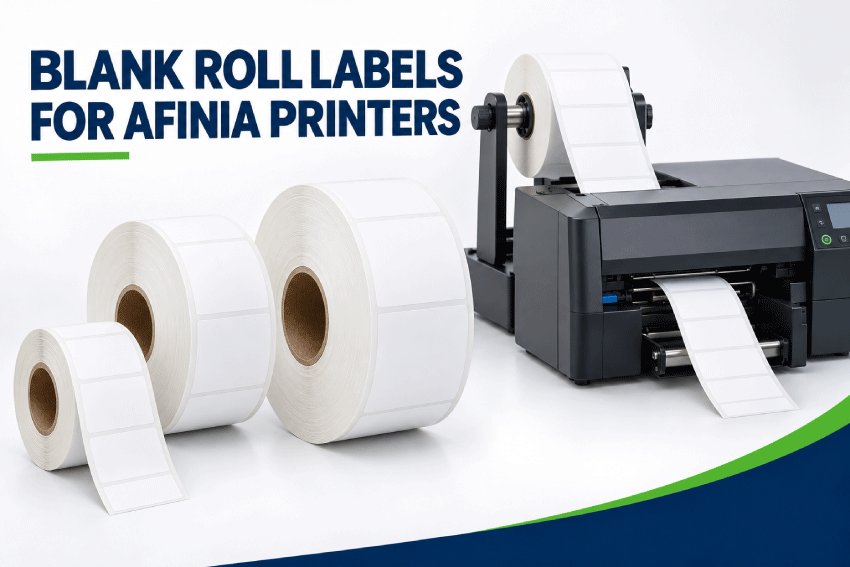 Blank inkjet roll labels for Afinia color label printers