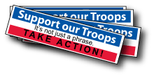 Bumper stickers for your cause.
