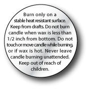 Container Candle Warning Label - Candle Warning Label