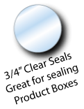 Rolls of clear sealing tabs are great for securing package box tops