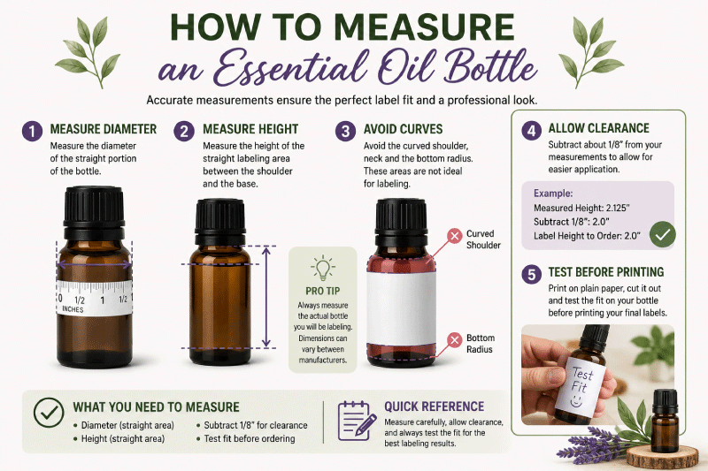 How to measure an essential oil bottle