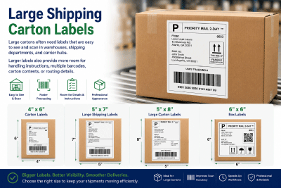 Large Shipping Carton with Label