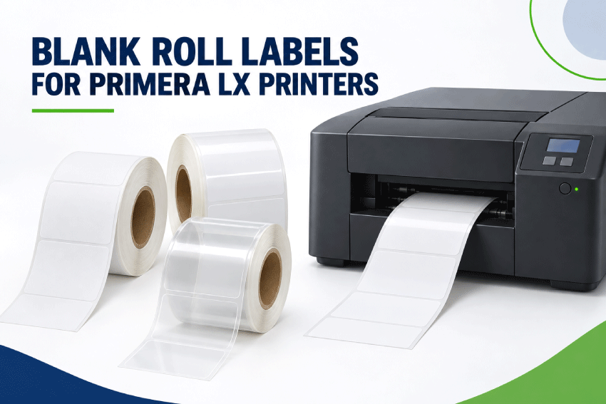 Blank inkjet roll labels for Primera LX color label printers