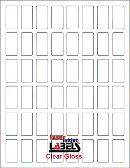.75" x 1.5" CLEAR GLOSSY LABELS Full Size Image #1