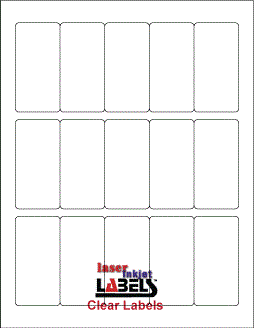 1.5" x 3" RECTANGLE CLEAR GLOSSY LABELS Full Size Image #1