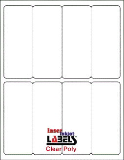 2" x 5" CLEAR LASER GLOSSY LABELS Full Size Image #1
