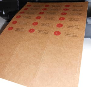 2.625" x 1" RECTANGLE BROWN KRAFT LABELS Full Size Image #2