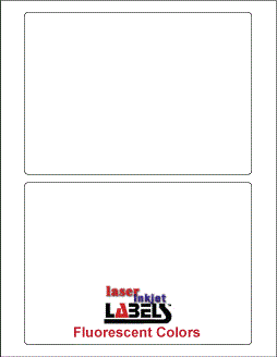 7" x 5" RECTANGLE FLUORESCENT LABELS Full Size Image #1