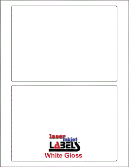 7" x 5" RECTANGLE GLOSSY WHITE LABELS Full Size Image #1