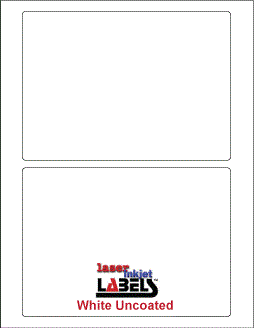 7" x 5" RECTANGLE UNCOATED WHITE LABELS Full Size Image #1