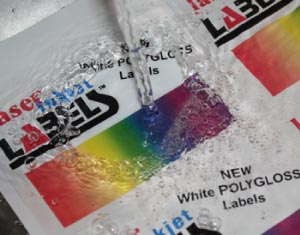 8" x 1" White PolyGloss for Inkjet or Laser Printers Full Size Image #2