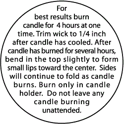 Candle Warning Labels - Small