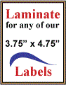 3.75" x 4.75"   RECTANGLE CLEAR GLOSS LAMINATE Full Size Image #1