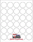 1.5" Circle White PolyGloss for Inkjet or Laser Printers Thumbnail #1