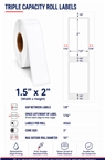 1.5" x 2" TRIPLE CAPACITY INKJET ROLL LABELS Thumbnail #1