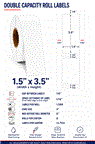 1.5" x 3.5" INKJET DOUBLE CAPACITY ROLL LABELS Thumbnail #1