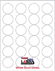 1.67" CIRCLE WHITE SEMI-GLOSS for LASER Thumbnail #1