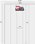 1.7" x 11" RECTANGLE WHITE POLY LASER LABELS Thumbnail #2
