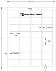 1.75" x 1.25" WHITE UNCOATED LABELS Thumbnail #2