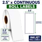 2.5" x 100' ROLL LABELS FOR COMPACT INKJET PRINTERS Thumbnail #2