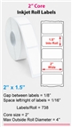 2" x 1.5" ROLL LABELS FOR COMPACT INKJET PRINTERS Thumbnail #1