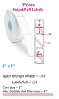 2" x 5" ROLL LABELS FOR COMPACT INKJET PRINTERS Thumbnail #1