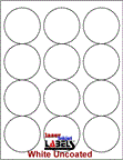 2.5" CIRCLE UNCOATED WHITE LABELS Thumbnail #1
