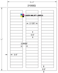 2.125" x 0.5" White PolyGloss for Inkjet or Laser Printers Thumbnail #3