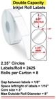 2.25" ROUND INKJET DOUBLE CAPACITY ROLL LABELS Thumbnail #1