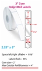2.25" x 6" ROLL LABELS FOR COMPACT INKJET PRINTERS Thumbnail #1