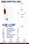 2.25" x 7.25" INKJET DOUBLE CAPACITY ROLL LABELS Thumbnail #1