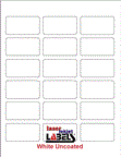 2.375" x 1.25" RECTANGLE UNCOATED WHITE LABELS Thumbnail #1