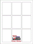 2.375" x 3.25" RECTANGLE CLEAR LASER GLOSSY LABELS Thumbnail #1