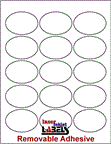 2.5" x 1.75" OVAL REMOVABLE WHITE LABELS Thumbnail #1