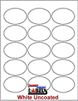 2.5" x 1.75" OVAL UNCOATED WHITE LABELS Thumbnail #1