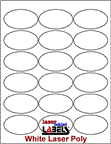2.625" x 1.5" OVAL WHITE POLY LASER LABELS Thumbnail #1