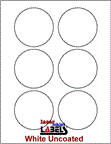 3" CIRCLE UNCOATED WHITE LABELS Thumbnail #1