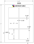 3" x 3" RECTANGLE GLOSSY WHITE LABELS Thumbnail #1