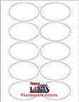 3.25" x 2" OVAL FLUORESCENT LABELS Thumbnail #1