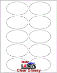 3.25" x 2" OVAL CLEAR GLOSSY LABELS Thumbnail #1