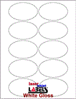 3.25" x 2" OVAL GLOSSY WHITE LABELS Thumbnail #1